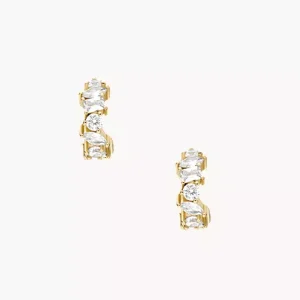 Ellis Mixed Shapes Gold-Tone Brass Hoop Earrings