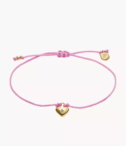 Sutton Mini Moments Dusty Pink Gold-Tone Brass Heart Bracelet