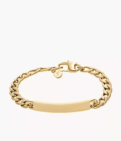 Ellis Gold-Tone Stainless Steel ID Bracelet