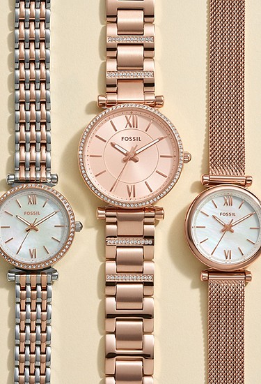 Carlie Mini 28mm Three-Hand Rose Gold-Tone Stainless Steel Watch - Image 3