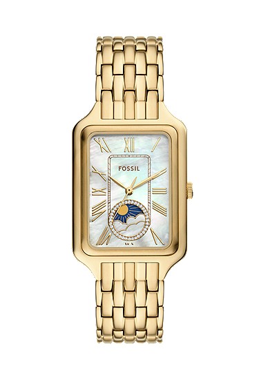Raquel 29mm Sun Moon Multifunction Gold-Tone Stainless Steel Watch