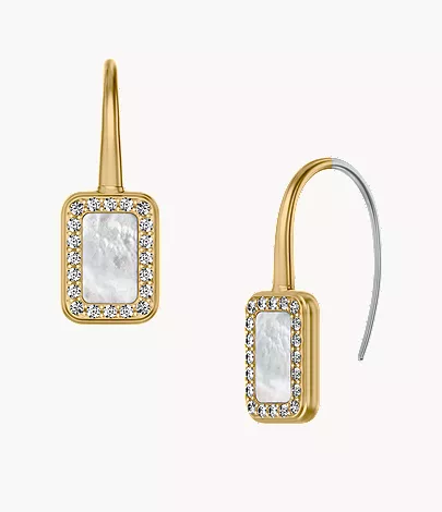 Raquel Glitz White Mother-of-Pearl Drop Earrings - Image 3